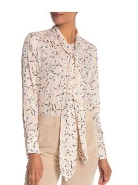 Equipment Slim Signature Floral Silk Shirt Blouse in Ceramic Size M